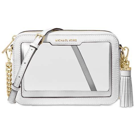 crossbody michael kors clear bag|Michael Kors white small crossbody.